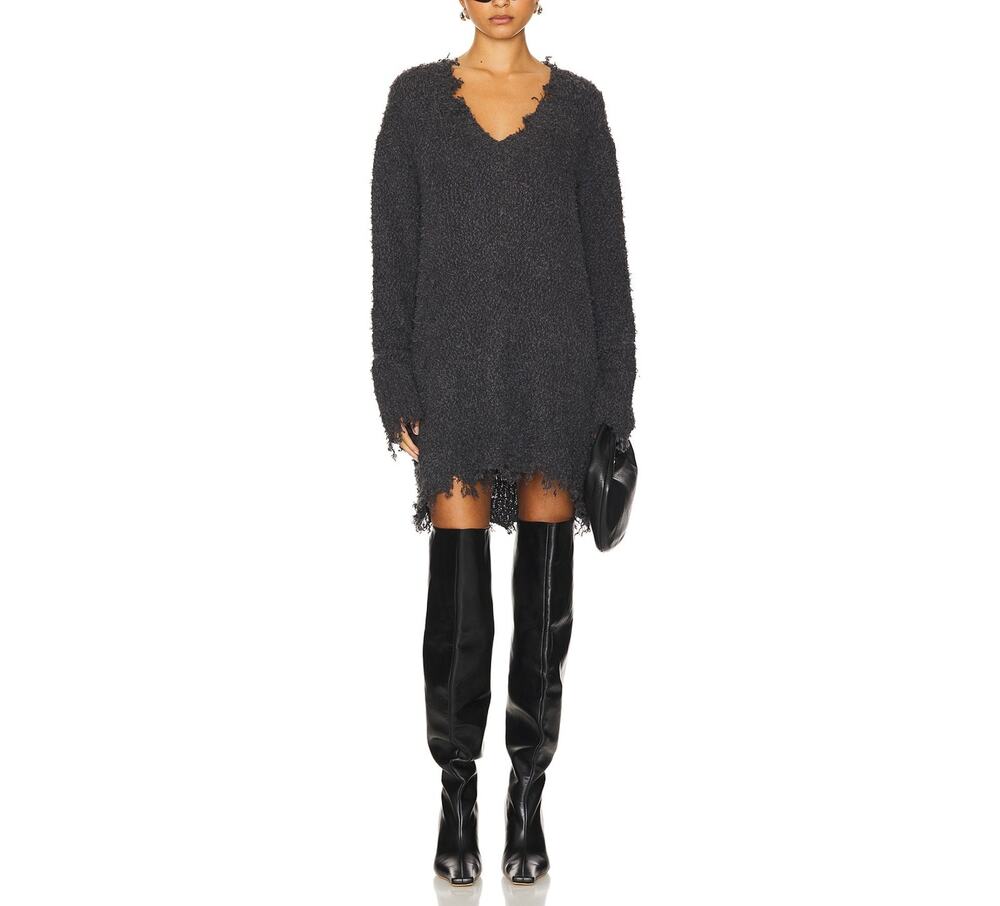 H:ours Textured Gray Helene Sweater Size XS